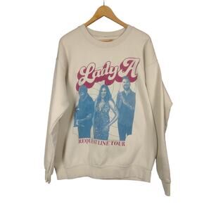 Lady A Request Line Tour Concert Sweatshirt Large Sand Color